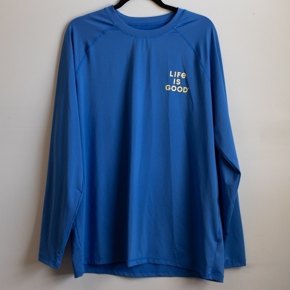 Life is Good blue "Good Vibes" performance long sleeve shirt-XL - Picture 1 of 5